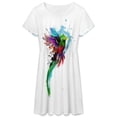 thumbnail image 3 of WaterColor Quetzal from Guatemala Dress Summer Street Style Dresses Female Short Sleeve Printed Sundress, 3 of 7