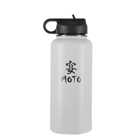 MIYAMOTO Water Bottle Stainless Steel Flask 32oz Bottle- Snow