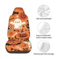 thumbnail image 4 of Wukai Halloween 2 Full Set Car Seat Covers with Soft Padding Universal Auto Front Seats Protector and Cushion Mat, 4 of 5