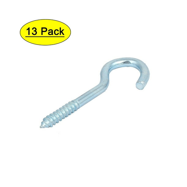 6 1.8Inch Length Metal Selftapping Screw Eye Eyelet Bolt Hooks 13PCS