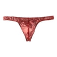 thumbnail image 1 of Penkiiy String Transparent pour Hommes g-Strings Bikini sous-Vêtements en Maille Transparente String pour Homme m Rouge, 1 of 1