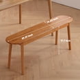 thumbnail image 2 of Walnut Solid Wood Bench, 39.4" L – Narrow Mid-Century Wooden Benches for Entryway, Kitchen, Dining, Bedroom & Shoe Storage, 2 of 7
