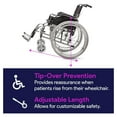 thumbnail image 3 of Rear Wheelchair Anti Tippers with Wheels, Black - Adjustable No Fall Back Device for Wheelchair - Prevent Wheelchairs from Tip Overs While Standing - Pair, 3 of 4