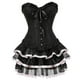 thumbnail image 2 of Vestidos de corsé sexys para mujer, disfraz de talla grande, corsé burlesco por encima del busto y minifalda, conjunto de corsé con tutú, 2 of 4