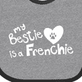 thumbnail image 4 of Inktastic Bestie Frenchie Boys or Girls Baby Bib, 4 of 4
