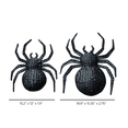 thumbnail image 2 of Set of 2 Handwoven Black Rattan Spider Wall Decor – Halloween or Gothic Accent, 2 of 5