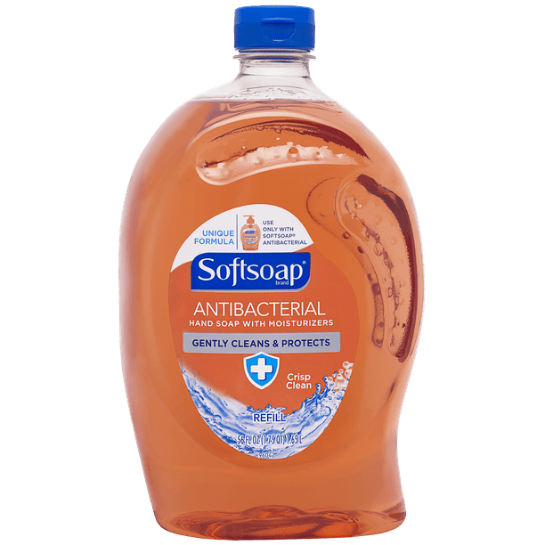 Softsoap Antibacterial Liquid Hand Soap Refill, Crisp Clean 56 fl oz