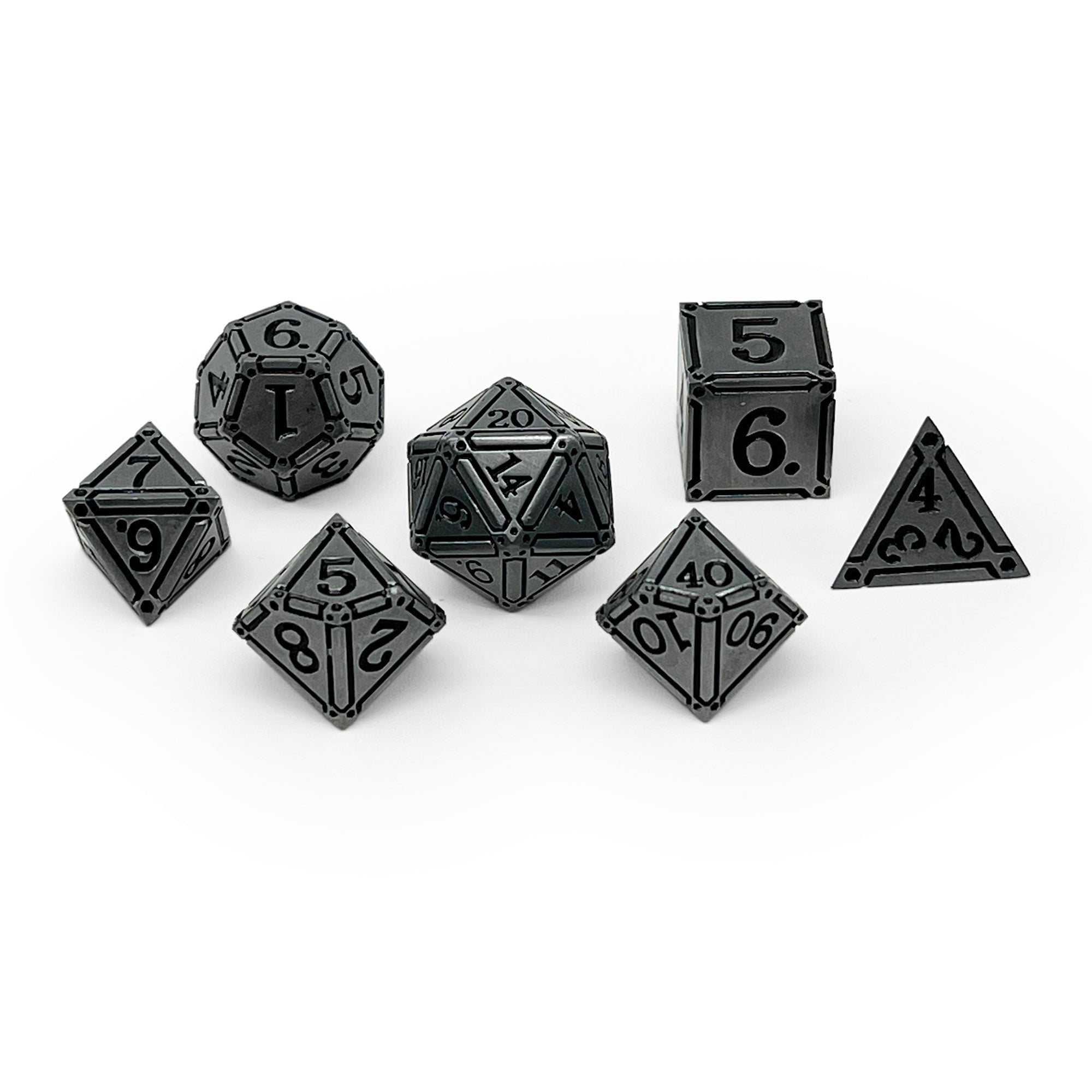 DnD Dice | Ironworks - Holy Avenger 7 Piece RPG set Alloy Dice | Norse Foundry