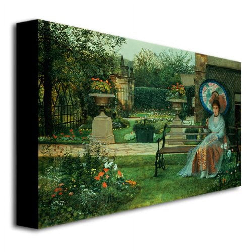 Trademark Art "In the Pleasaunce Leeds 1875" Canvas Art by John Grimshaw, 18x32