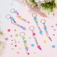 thumbnail image 4 of Kit para hacer llaveros con cuentas de 630 piezas que incluye cuentas acrílicas con forma de corazón y letra, llaveros con cierre de hierro y cordón de poliéster encerado., 4 of 7