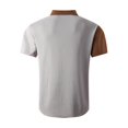 thumbnail image 7 of IhhxPro Men's Short Sleeve Button down Shirt Color Block Button-Up with Pockets Waffle Knit Casual Lightweight Slim Fit Summer Top S-3XL, 7 of 7