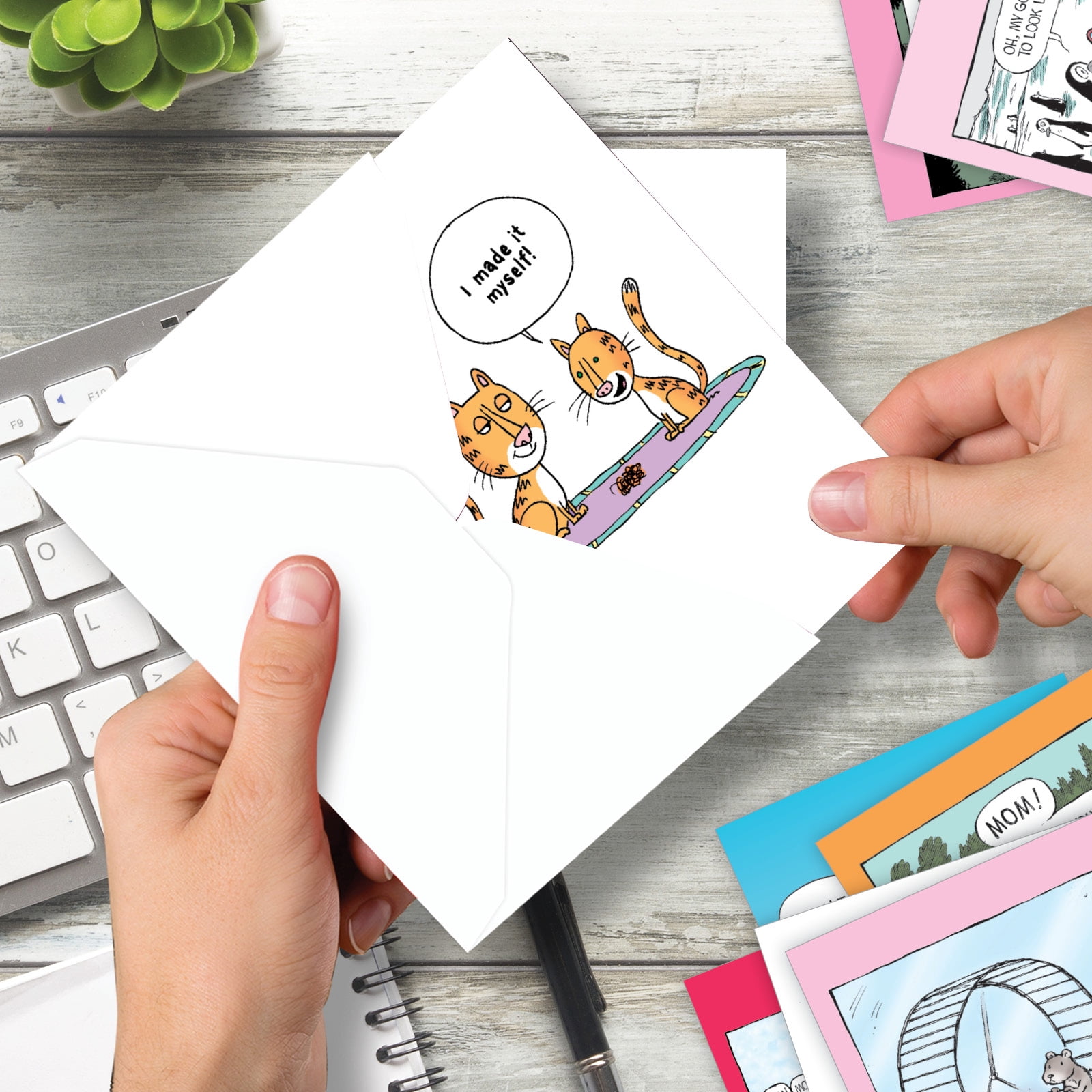 NobleWorks 20 Assorted Box Set Funny Mother's Day Greeting Cards w/5 x 7 Inch Envelopes (10 Designs, 2 Each) Mom Wild Moms AC10890MDG-B2x10
