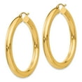 thumbnail image 2 of Real 14kt Yellow Gold Polished 5mm Lightweight Hoop Earrings; for Adults and Teens; for Women and Men, 2 of 3