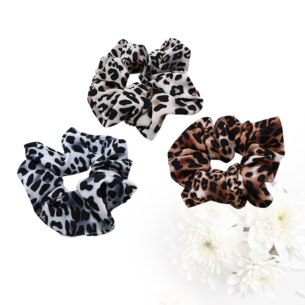 3pcs Hair Scrunchies Elastic Hair Bands Leopard Pattern Ponytail Holder  Seamless Scrunchy Hair Ties Accessories for Women Girls (Beige, Gray,  Coffee) 