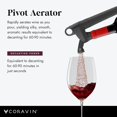 thumbnail image 3 of Coravin - Aérateur Pivotant - pour Utilisation avec Système de Conservation du Vin Pivotant - Aère Rapidement Votre Vin en Bouteille Rouge et Blanc / Préserve la Fraîcheur du Vin / Noir, 3 of 6