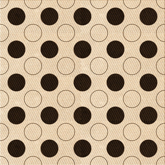 Ahgly Company Indoor Square Patterned Sienna Brown Area Rugs, 4' Square