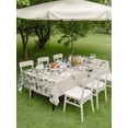 thumbnail image 3 of Outdoor Tablecloth with Umbrella Hole and Zipper, Green Eucalyptus Leaves Rectangle Table Cloth 52x70 Inch Waterproof Tablecloth, Summer Botanical Weeping Rustic Picnic Table Cover for Patio Camping, 3 of 7
