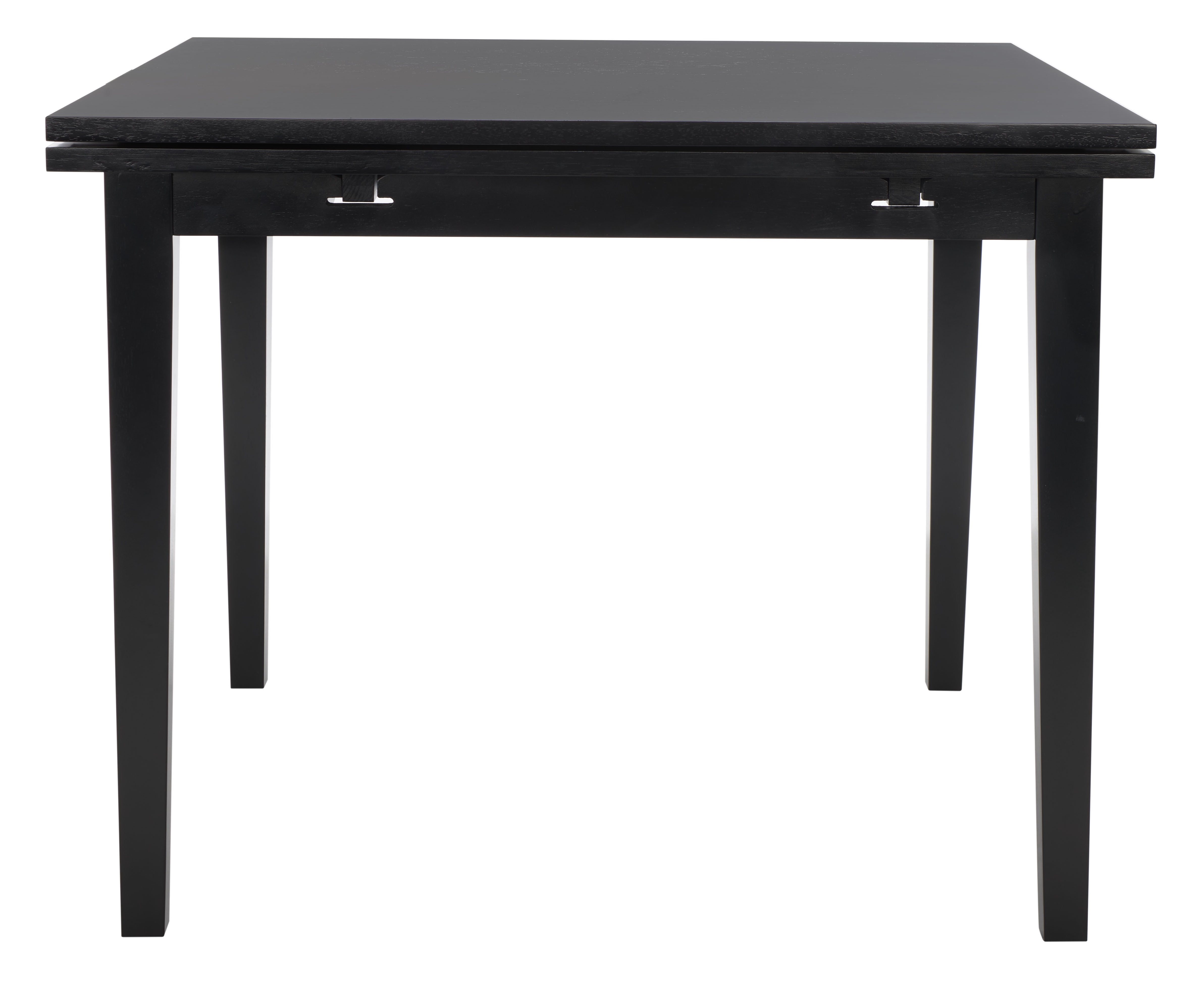 SAFAVIEH Cullen Extension Dining Table, Black (69.50 in. W x 38 in. D x 30.12 in. H/36.64 in. W x 37.64 in. D x 30.31 in. H)