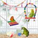 thumbnail image 3 of Juguetes para periquitos de pájaros, columpio colgante de pie, juguete para masticar, hamaca, escalera para escalar, jaula para pájaros, juguetes coloridos adecuados para periquitos, periquitos,, 3 of 7