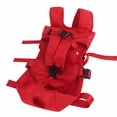 thumbnail image 4 of Dog Backpack Carrier, Portable Adjustable Red Pet Front Backpack Hands Free  for Walking M, 4 of 7