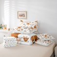 thumbnail image 6 of Homewish Cute Cartoon Dog 7 Pieces Full Size Bedding Sets,Daisy Flower Full Size Bed in a Bag,White,Polkadot Reversible, 6 of 8