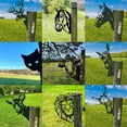 thumbnail image 4 of Farm Peeping Cow Metal Art Outdoor Decor Garden Fence Decoration, Farmhouse Backyard Hang Artwork Wall Decor, Outdoor Yard Patio Lawn Statue, 4 of 5