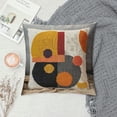 thumbnail image 2 of Decorative Geo Pillowcase, Boho Colored Throw Pillow Cover for Couch Sofa Bed Stylish Decor, Simple Cotton Textured Cushion Sham, Square 18 inches, 1PC(Yellow Orange), 2 of 5
