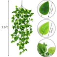 thumbnail image 2 of 2pcs Fake Hanging Plants for Room Decor, 3.6ft Artificial Ivy Pothos Vine for Wall Living Room Patio Indoor Outdoor Home Shelf Office Decor (No Baskets), 2 of 5