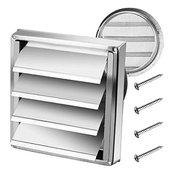 Exterior Wall Vent Hood Stainless Steel Air Vent Grille Cover Wall Duct Ventilation Grill Outlet Airflow Vent Hood -C