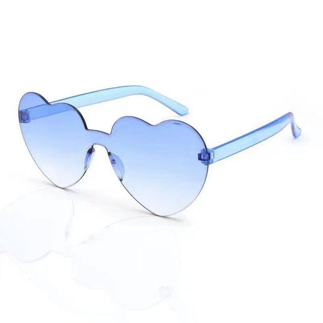Gafas de sol transparentes de gelatina de color love para hombres y mujeres, gafas de sol con forma de corazón de melocotón, gafas de sol con forma de corazón
