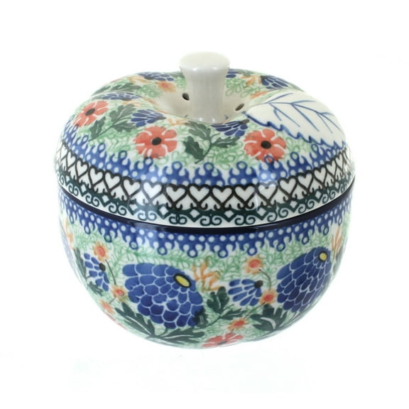 Blue Rose Polish Pottery Sofia Apple Baker