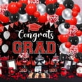 thumbnail image 2 of Congnats Grad Theme Party Decorations, Red and Black Graduation Party Decorations 2024 with Red Black Balloon Arch Garland kit, Graduation theme backdrop for Graduation Decor Birthday Anniversary, 2 of 7