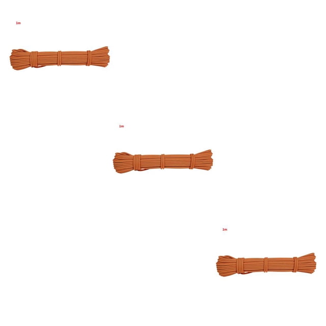 Wosthever Cuerda de escalada portátil Cuerda de descenso antideslizante de 6 mm Accesorio de supervivencia para actividades al aire libre, 1 m, naranja Type1 NO1 Wosthever CBP155587