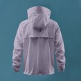 thumbnail image 4 of Xfvqtps Sun Protection Clothing for Mens Sun Protection Hoodie Full Zip up Solid Color Long Sleeve Breathable Summer Light Jacket for Fishing Hiking Athletic Running Purple, 4 of 6
