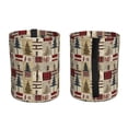 thumbnail image 2 of Honeii Rustic Plaid Forest Lodge Print Waterproof Car Trash Can,Waterproof Portable Collapsible Trash Can,Garbage Container fits Most Cars,SUVs,and Trucks, 2 of 7