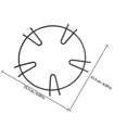 thumbnail image 2 of KAKOWELY Anillo De Soporte Para Gas Negro Compacto Seguro Y Para Cocina Familiar, 2 of 8