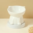 thumbnail image 2 of SLYNSHome Ceramic Raised Cat Bowl,White Tilted Raised Cat Bowl Anti Vomit Cat Bowls for Indoor Cats Whisker Friendly Pet Feeder for Cats Puppy, 2 of 7
