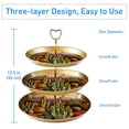 thumbnail image 3 of Cactus Elegant Plastic Cupcake Stand Display with Iron Pillars | Dessert Table Holder for Parties and Events, 3 of 6