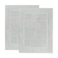 thumbnail image 2 of Superior Leo Cotton Geometric Border Bath Mat, 22" x 35", Set of 2, Silver, 2 of 10