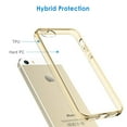 thumbnail image 2 of iPhone SE Case, JETech Apple iPhone 5/5S/SE Case Bumper Cover Shock-Absorption Bumper and Anti-Scratch Clear Back for iPhone 5 5S SE (Gold), 2 of 5