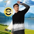 thumbnail image 4 of BRGZLK Long Sleeve Hooded Sun Protection Shirt For Men Shoulder Insert Quick Dry Breathable Lightweight For Summer Outdoor Casual Sports Hiking Fishing Beach, 4 of 6