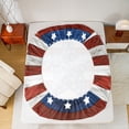 thumbnail image 5 of Homewish Cartoon Blue Stars Twin Sheet Sets for Kids, Red Stripes Line Twin Fitted Sheet, Vintage American Flag Flat Sheet, Super Cozy Room Decor, 3 Pieces, 5 of 7