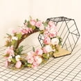 thumbnail image 3 of 16 inch Artificial Silk Flower Camellias Hydrangea Door Wreaths for Mother's Day Holidays Home Kitchen Office Wall Window Wedding Décor All Season,Wreath for Front Door, 3 of 7