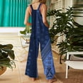 thumbnail image 7 of Clearance Under 10$!Fashion Jumpsuit for Womens Plus Size Flower Printing Button Pocket Jumpsuits Jeans Jumpsuit, 7 of 7