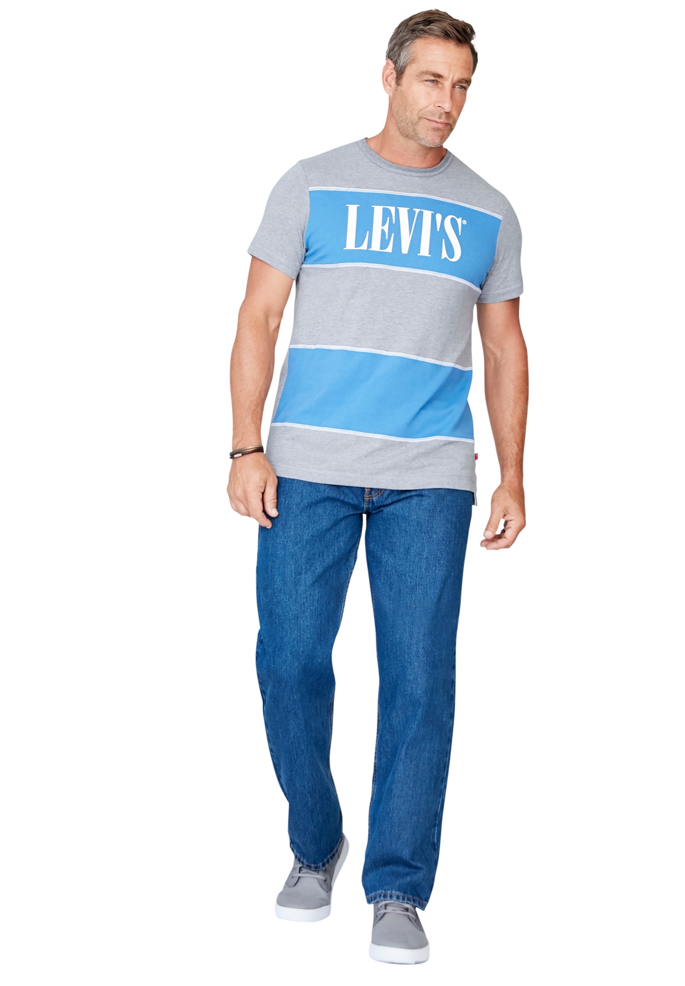 Levi's Men's Big \u0026 Tall Levi's Colorblock Logo Tee - Tall - 4XL, Castlerock  River Side Multicolored - Walmart.com