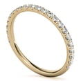 thumbnail image 2 of Solitaire Brilliance 2mm Lab Grown Diamond Stackable Engagement Ring, Half Eternity Wedding Stackable Band Solid 14K Yellow Gold, Ring Size 6, 2 of 5