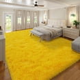 thumbnail image 6 of Janvonne Area Rugs for Living Room,8x10ft Soft Fluffy Shaggy Indoor Floor Carpet for Bedroom,Dorms, Nursery Rooms, Home Decor Aesthetic,Bright Yellow, 6 of 8