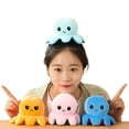 thumbnail image 2 of Sunloudy Jouet en Peluche Pieuvre, Animal en Peluche Réversible pour Adultes Enfants, 2 of 5