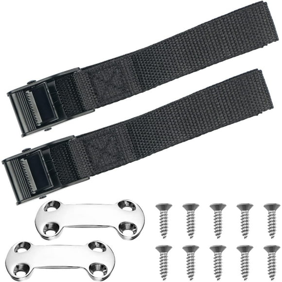 Qucyy Cooler Tie Down Kit, Fixed Straps for YETI RTIC Coolers to Boat, Deck, Truck Bed, Prevent Sliding Medium