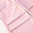 thumbnail image 5 of WhouRiu Girls Casual Cargo Pants With Pockets Solid Color Elastic Waist Loose Straight Leg Trousers Kids Comfortable Cute Everyday Wear,11-12 Years, 5 of 6